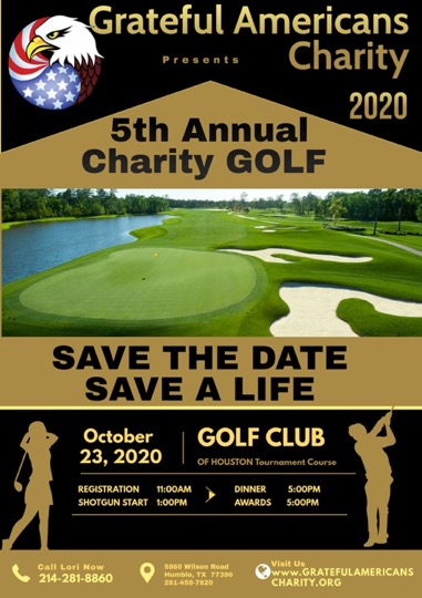 Grateful American Charity proudly presents the 5th Annual Charity Golf Event, held in San Antonio. Join us to support our cause and enjoy a day of friendly competition on the beautiful golf course.
